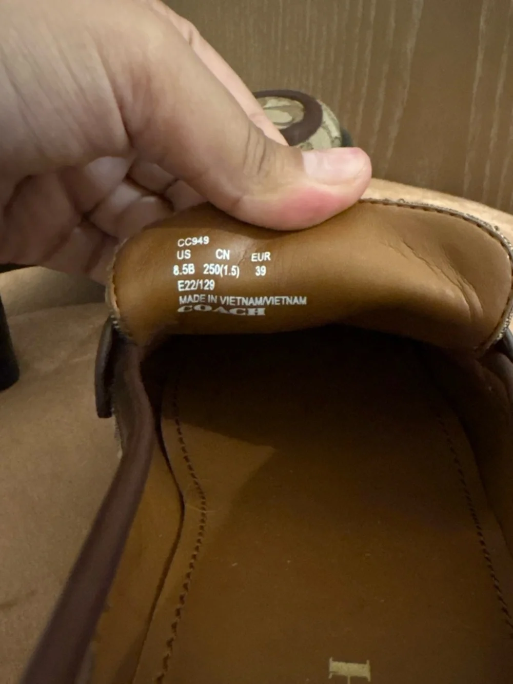 Coach Brown Signature Canvas Lug Sole Loafers